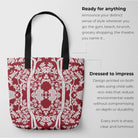 Aviary Tote - Rosella Red Bird Pattern Shopping Bags