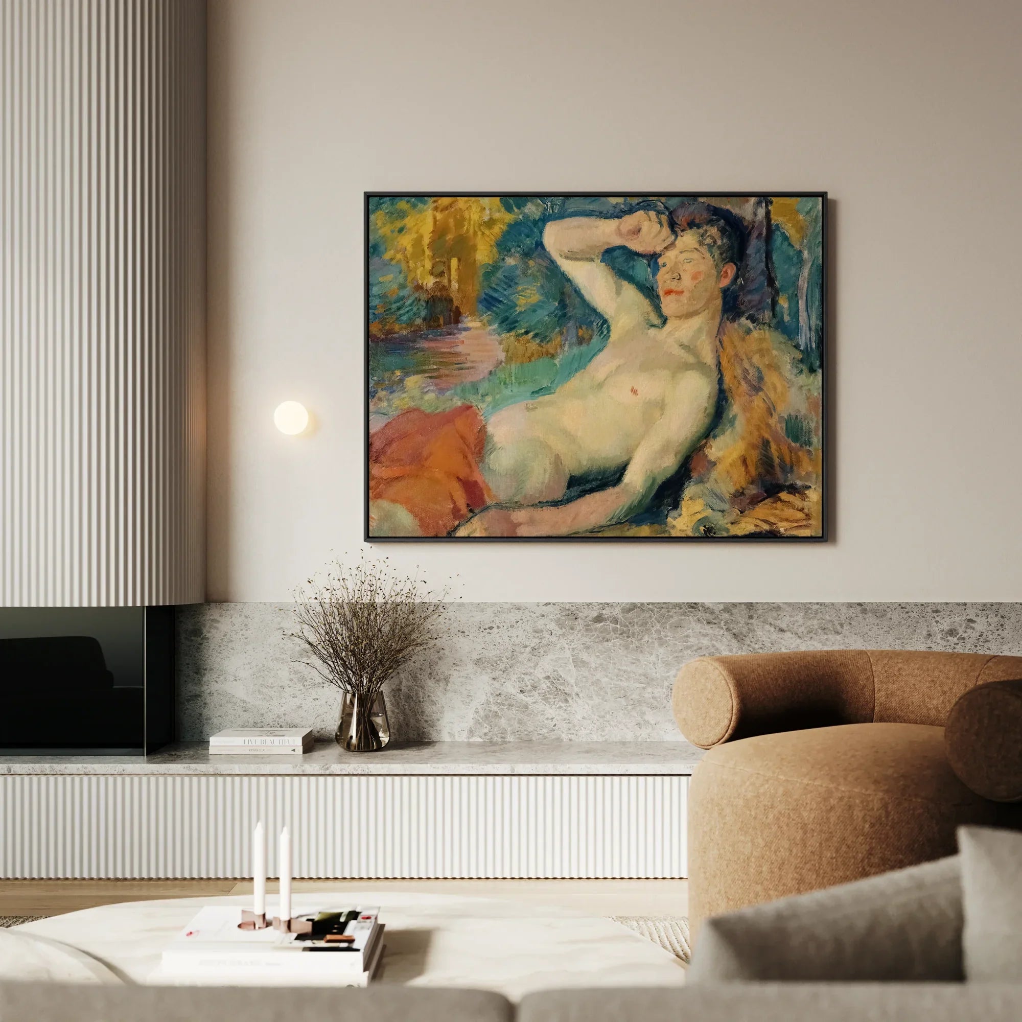 Awakening Faun - Magnus Enckell Framed Canvas Posters Prints & Visual Artwork