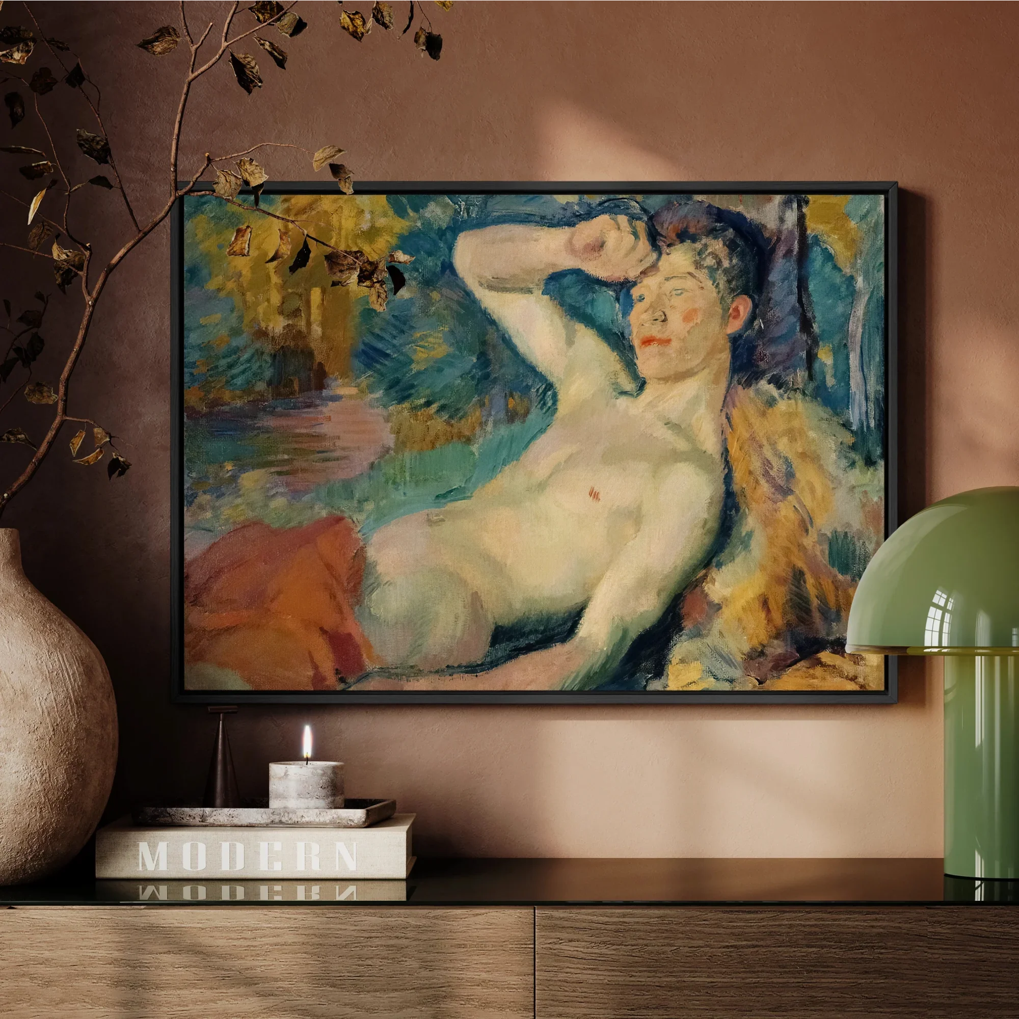 Awakening Faun - Magnus Enckell Framed Canvas Posters Prints & Visual Artwork