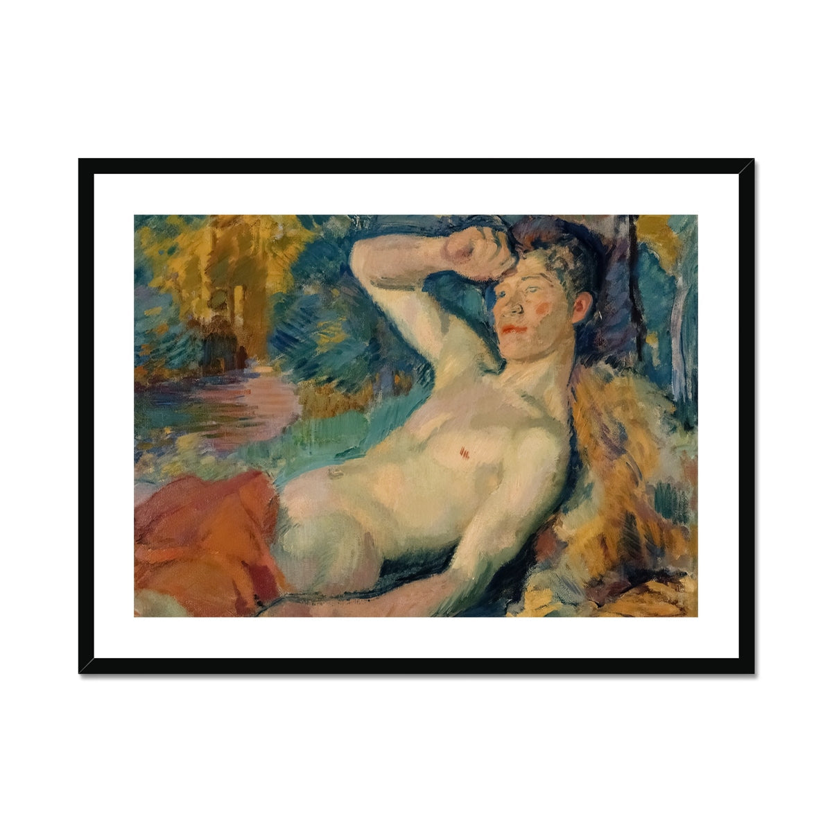 Awakening Faun - Magnus Enckell Art Print, Nude Figure Painted Impressionist Style