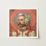Axel - Gay German Astronaut Art Print / Canvas Framed Artwork Man Ornate Vintage-style Suit Intricate, Aesthetic, Gayest Prints