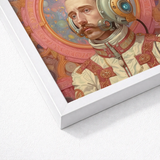 Framed Artwork Man Ornate Cream-colored Space Attire Red Gay German Astronaut, Aesthetic, Gayest