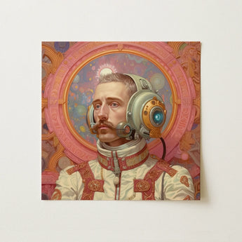 Axel - Gay German Astronaut Art Print / Canvas, Gay German Astronaut, German Astronaut Aesthetic, Gayest Astronaut