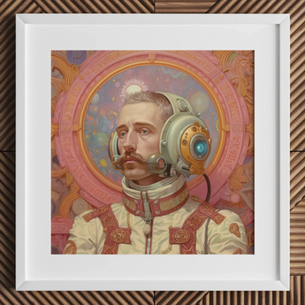 Axel - Gay German Astronaut Art Print / Canvas, Gay German Astronaut, German Astronaut Aesthetic, Gayest Astronaut