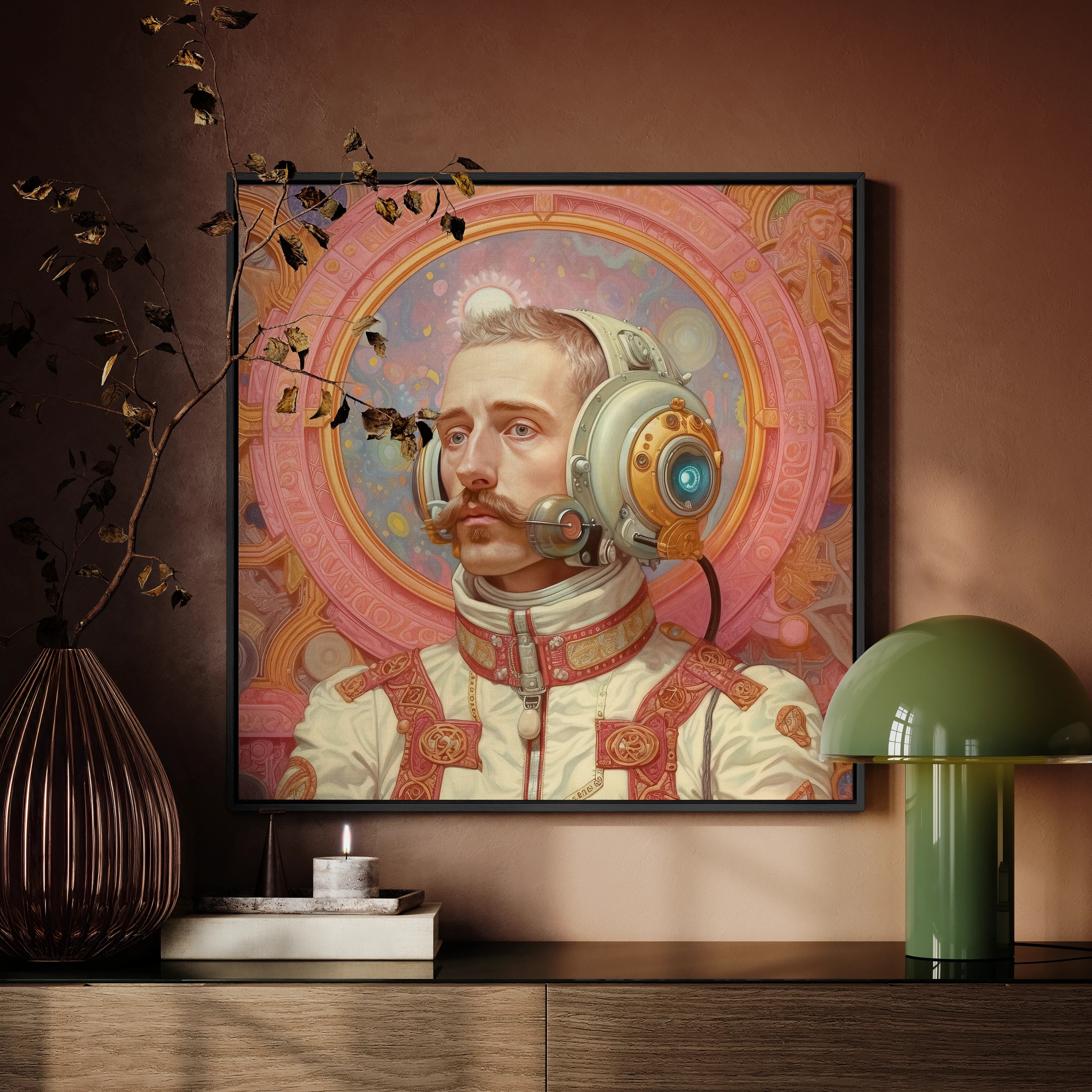 Axel - Gay German Astronaut Framed Canvas 20’’x20’’ Posters Prints & Visual Artwork