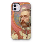 Axel - Gay German Astronaut Iphone Case, 11 / Matte, Iphone Case Surreal Portrait Mustachioed Man Astronaut-like Suit