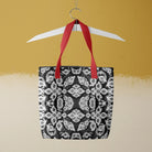 Ayodhya - Black & White Thai Mosaic Shopping Tote Bag Bags