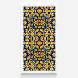 Vibrant Intricately Patterned Artwork Symmetrical Floral Geometric Motifs Mesmerizing Thai Mosaic, Traditional Design, Kitschy Grandeur