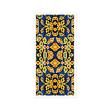 Ayodhya - Thai Mosaic Art Print / Canvas Ornate Floral Pattern Yellow Gold Designs Deep Blue Mesmerizing Thai Mosaic, Traditional Design,