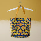 Ayodhya - Thai Mosaic Shopping Tote Bag Yellow Handles Bags