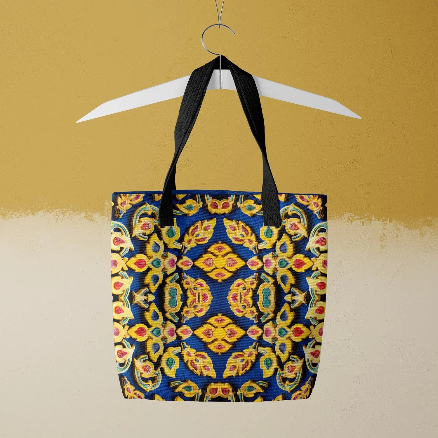 Ayodhya Tote - Traditional Thai Design Mosaic Art - Tote Bags - Aesthetic Art