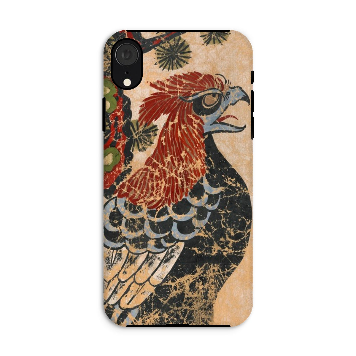 Otsu-e of Eagle - Edo Art Iphone Case, Xr / Matte, Japanese-style Rooster Artwork Phone Case