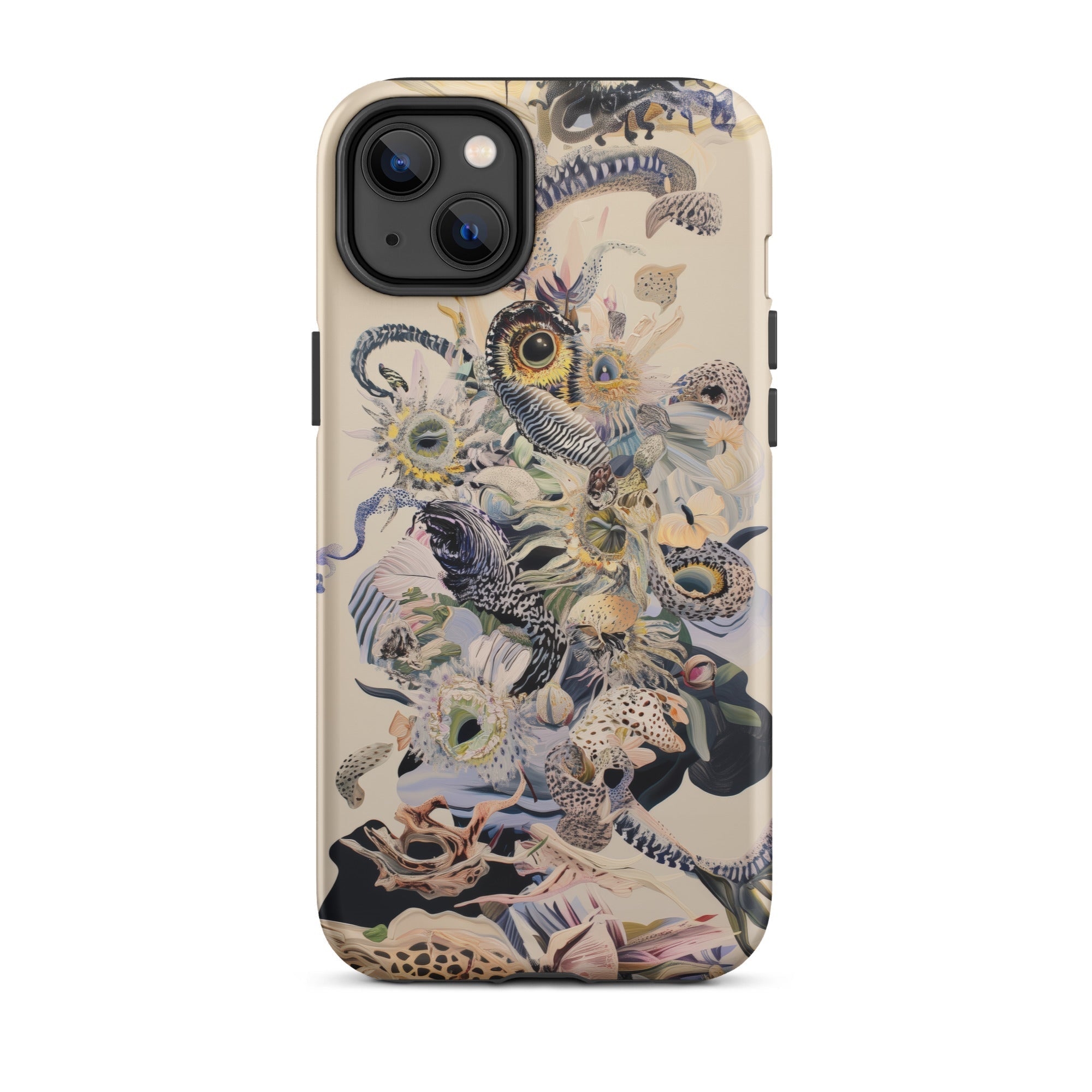 Babel Surreal Botanical Alien Art Iphone Case, 14 Plus / Matte, Iphone Case Reptile Collage