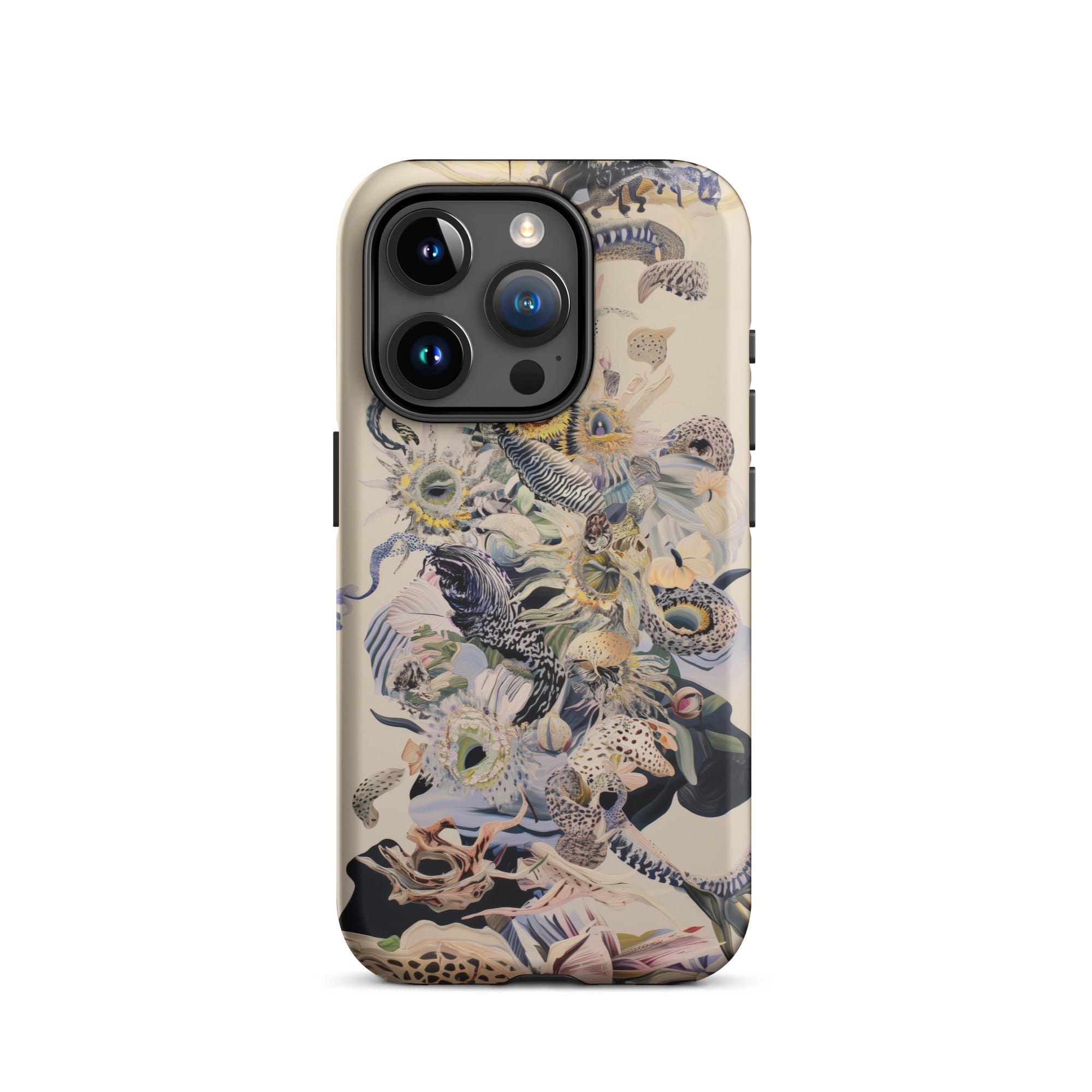 Babel Surreal Botanical Alien Art Iphone Case, 15 Pro / Matte, Iphone Case Animal Collage Design