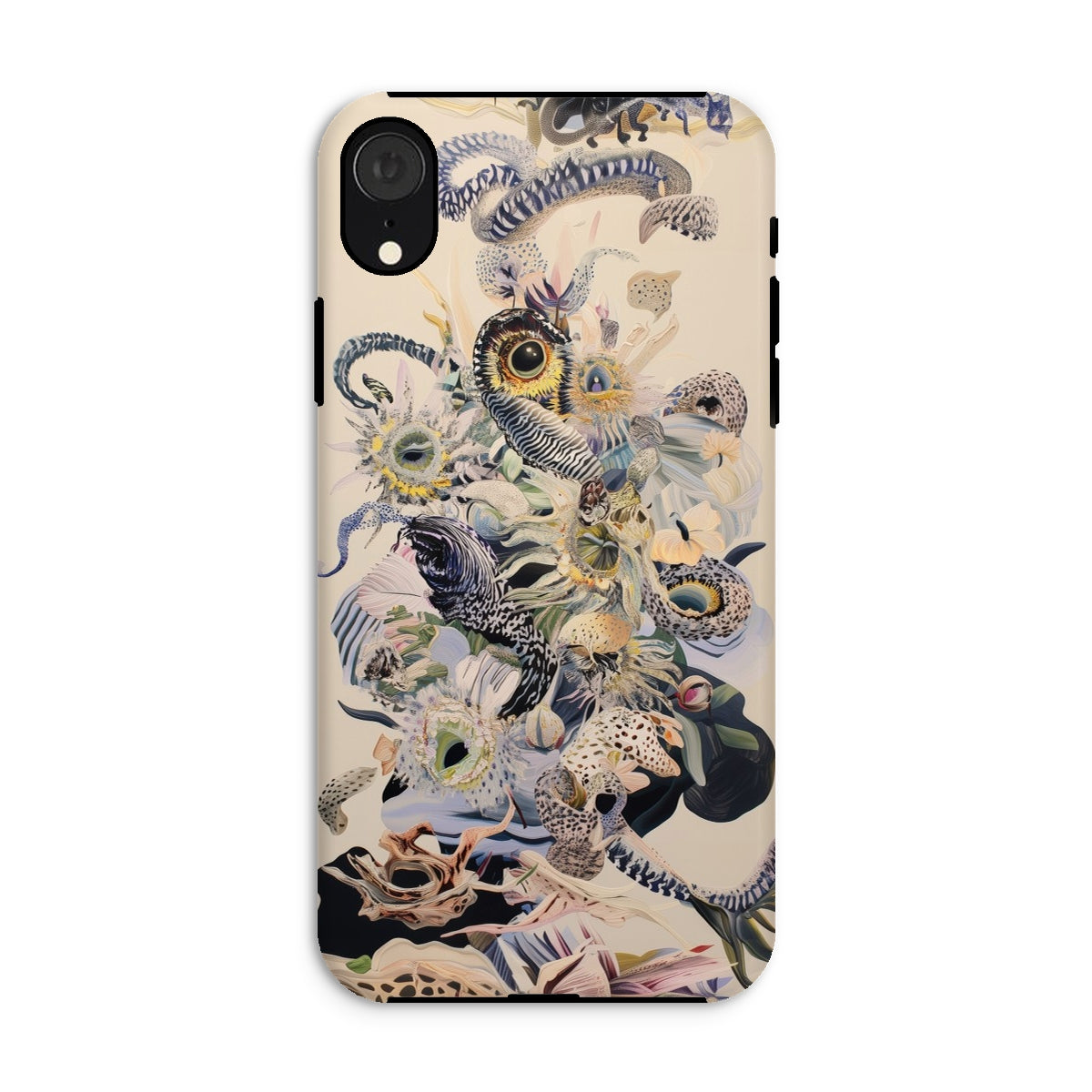 Babel Surreal Botanical Alien Art Iphone Case, Xr / Matte, Phone Case Animal Collage