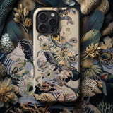 Babel - Surreal Botanical Alien Art Phone Case Cream-colored Phone Case Adorned Detailed Nature-inspired Illustration Owls Surreal