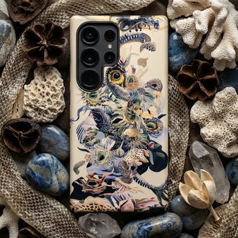 Babel - Surreal Botanical Alien Art Phone Case Cream-colored Phone Case Detailed Surreal Illustration Animals Botanical Alien, Alien Art,