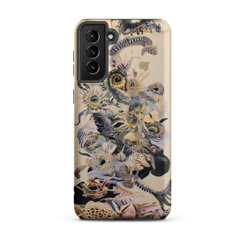 Babel - Surreal Botanical Alien Art Phone Case Samsung Galaxy S21 Plus / Matte Detailed Vintage-style Phone Case Intricate Collage Wildlife