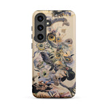 Babel - Surreal Botanical Alien Art Phone Case Samsung Galaxy S24 Plus / Matte Beige Phone Case Adorned Detailed Artistic Collage Animals