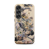 Babel - Surreal Botanical Alien Art Phone Case Samsung Galaxy S25 Plus / Matte Beige Detailed Vintage-style Illustration Owls Snakes,