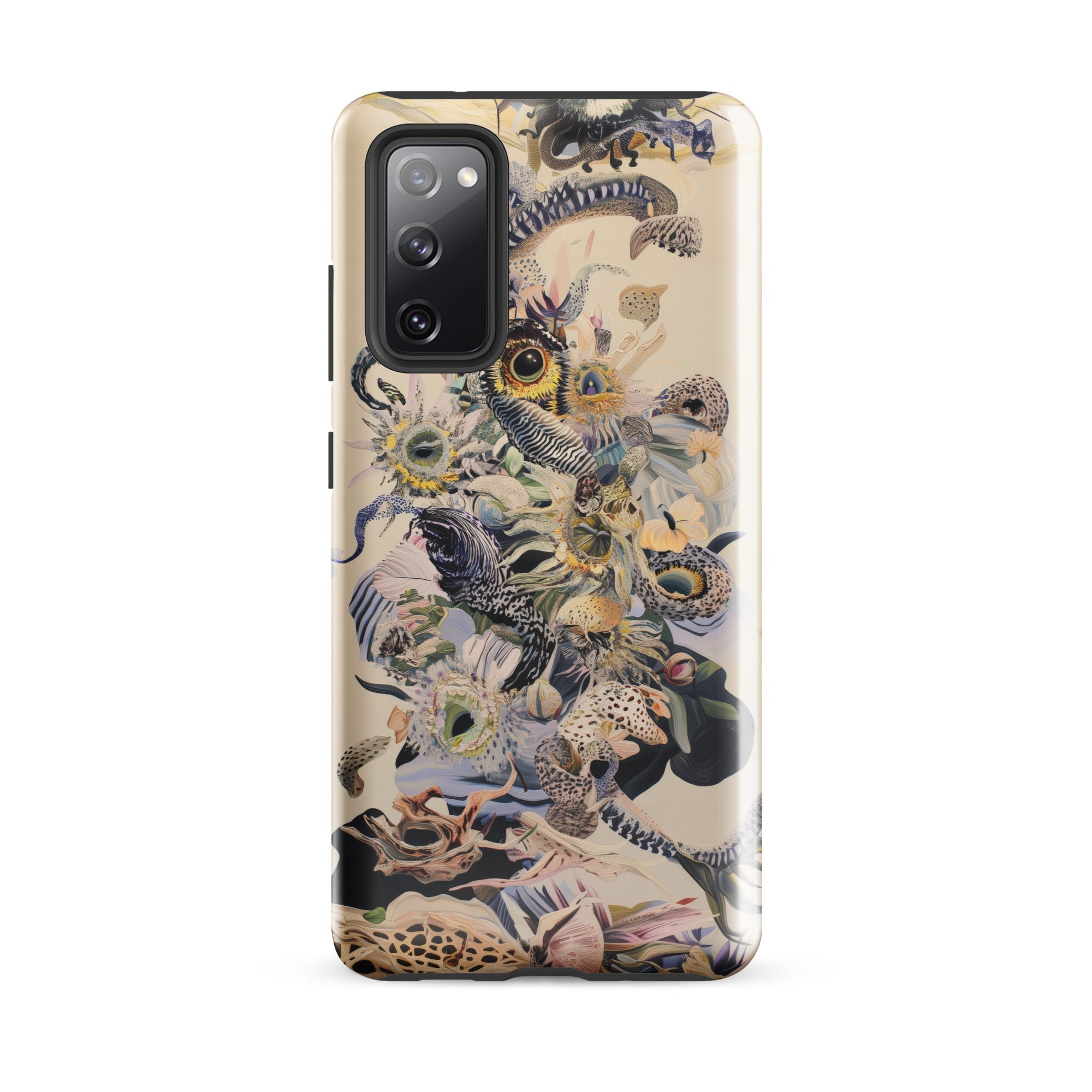 Babel Surreal Botanical Alien Art Samsung Case, Galaxy S20 Fe / Gloss, Phone Case Detailed Nature Inspired Collage Design Flora Fauna