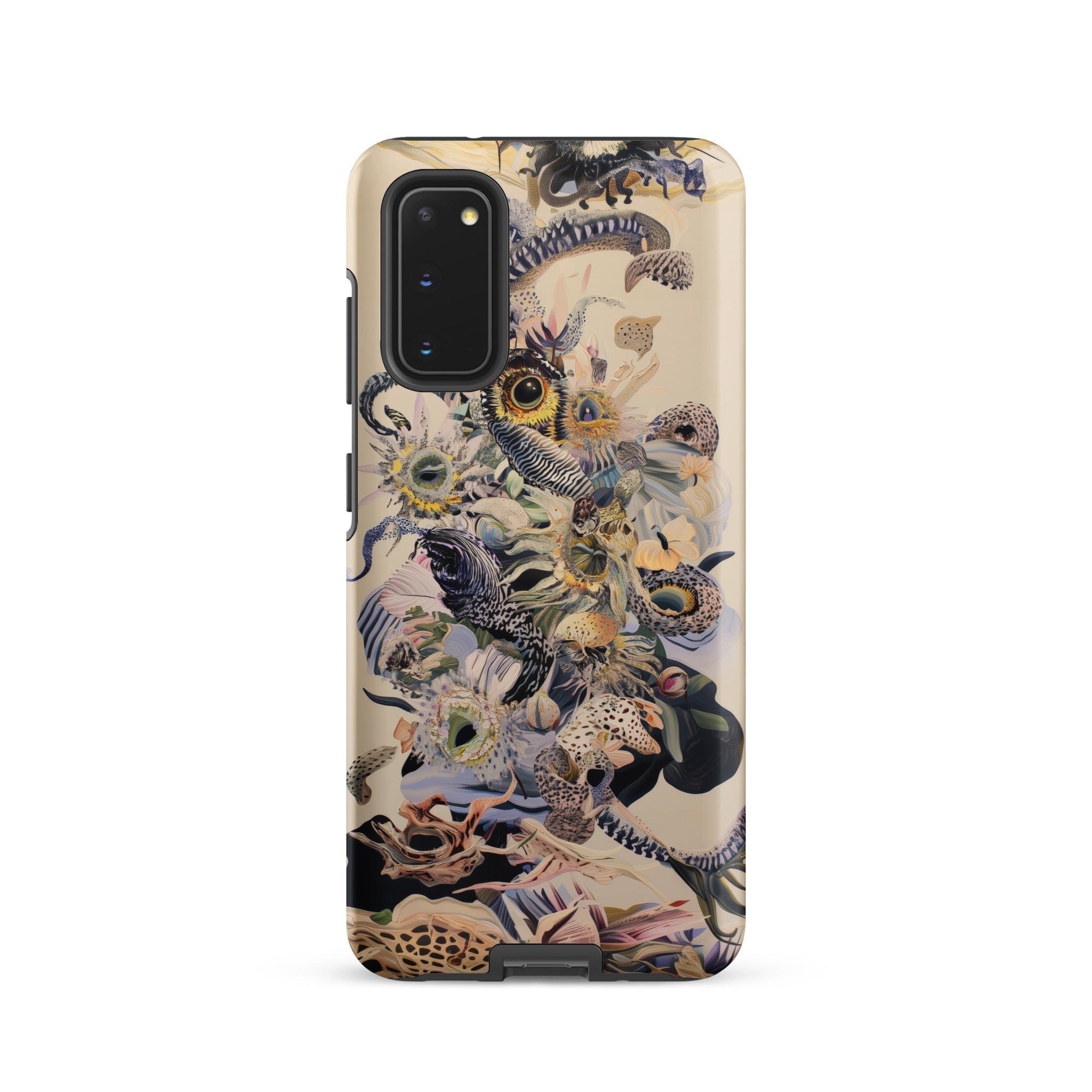Babel Surreal Botanical Alien Art Samsung Case, Galaxy S20 / Matte, Durable Phone Case Intricate Nature Inspired Design Animals Plants