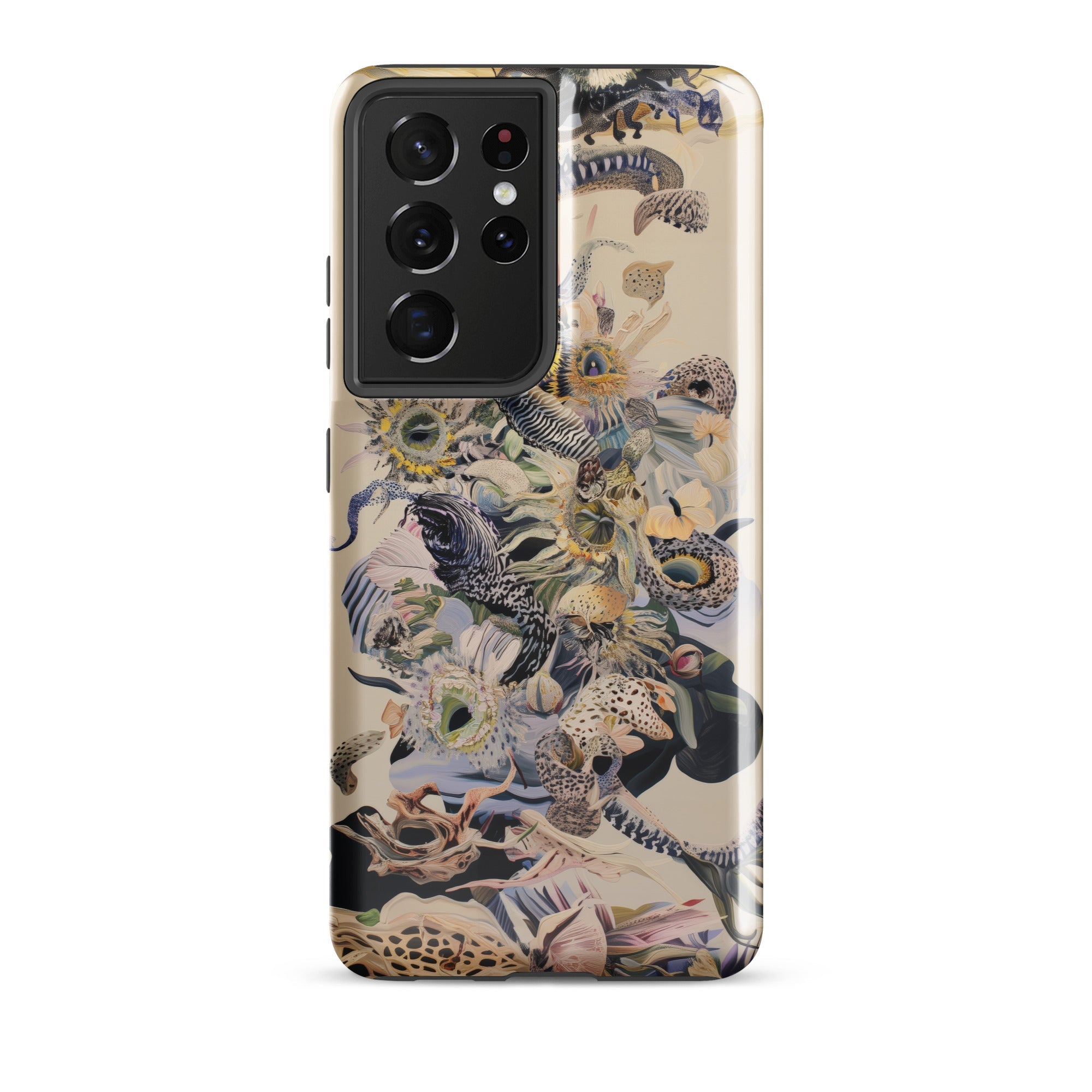 Babel Surreal Botanical Alien Art Samsung Case, Galaxy S21 Ultra / Gloss, Smartphone Nature Themed Protective Case Animals Botanicals