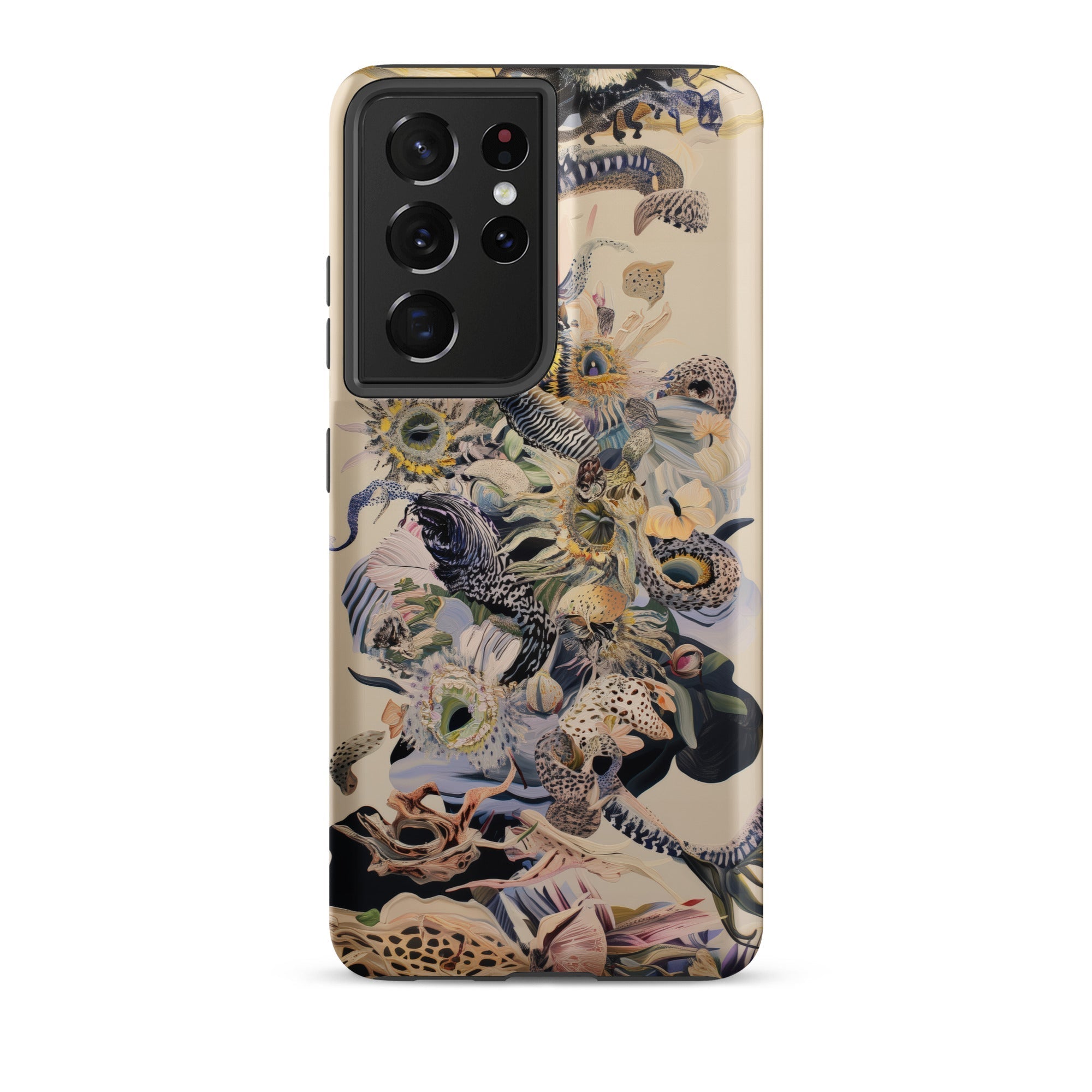 Babel Surreal Botanical Alien Art Samsung Case, Galaxy S21 Ultra / Matte, Samsung Galaxy S21 Ultra Phone Case Intricate Vintage Style