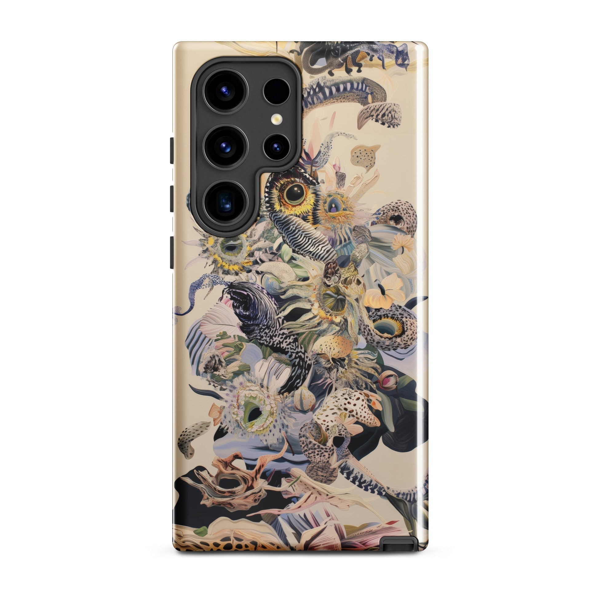 Babel Surreal Botanical Alien Art Samsung Case, Galaxy S24 Ultra / Gloss, Smartphone Case Abstract Nature Inspired Collage Design