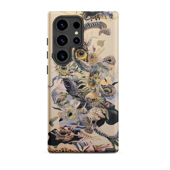 Babel - Surreal Botanical Alien Art Samsung Case, Galaxy S24 Ultra / Matte, Smartphone Case Complex Collage-style Design Animal Patterns