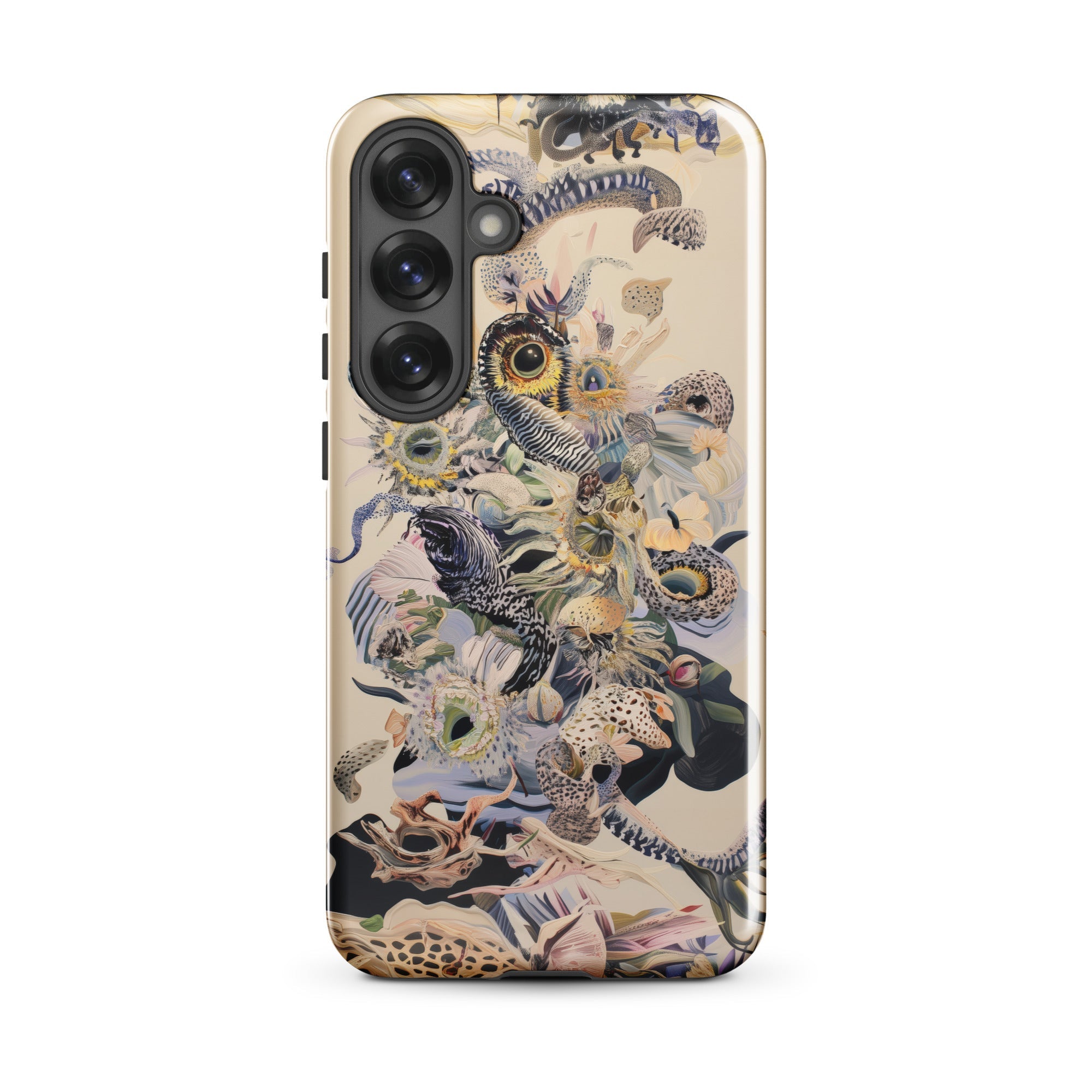 Babel Surreal Botanical Alien Art Samsung Case, Galaxy S25 Plus / Gloss, Smartphone Nature Themed Protective Case Animals Plants