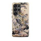 Babel - Surreal Botanical Alien Art Samsung Case, Galaxy S25 Ultra / Matte, Beige Phone Case Detailed Abstract Pattern Natural Elements