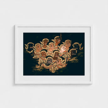 Babes in the Woods - Traditional Thai Myth Art Print / Canvas Ramayana’s Enchanted Realm, Mythological Artistry, Spellbinding Tableau Prints