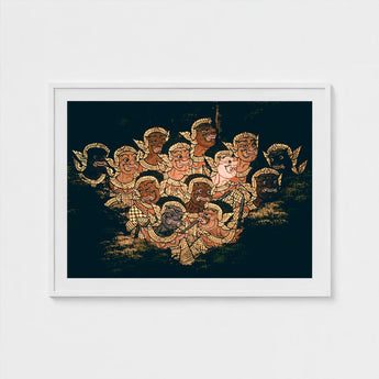 Babes in the Woods - Traditional Thai Myth Art Print / Canvas Ramayana’s Enchanted Realm, Mythological Artistry, Spellbinding Tableau Prints
