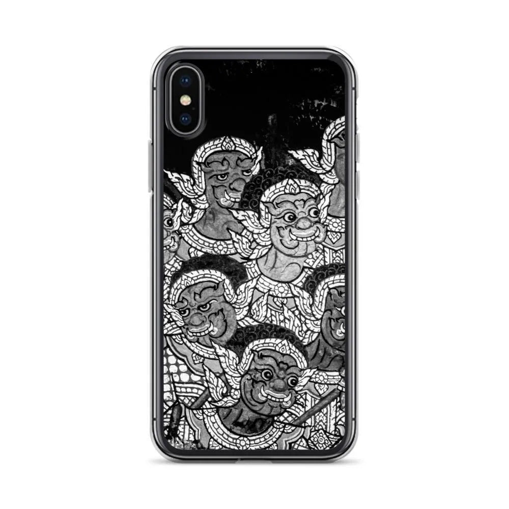 Babes In The Woods - Designer Travels Art Iphone Case -  black And White - Iphone X/xs - Mobile Phone Cases