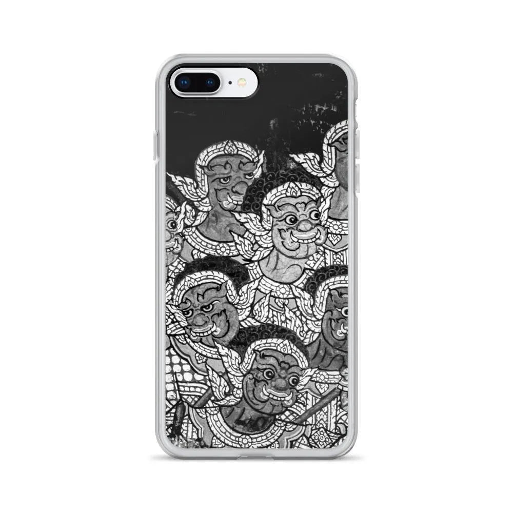Babes In The Woods - Designer Travels Art Iphone Case - black And White - Iphone 7 Plus/8 Plus - Mobile Phone Cases