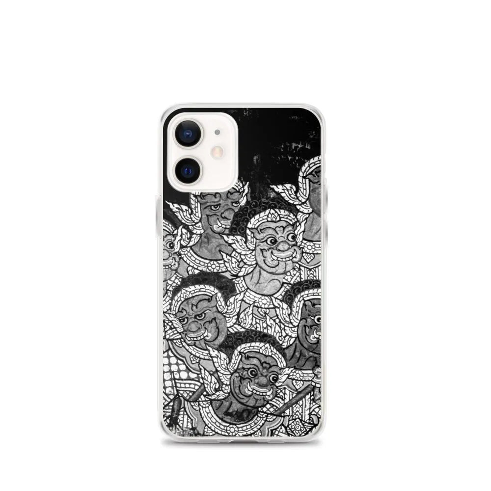 Babes In The Woods - Designer Travels Art Iphone Case - black And White - Iphone 12 Mini - Mobile Phone Cases
