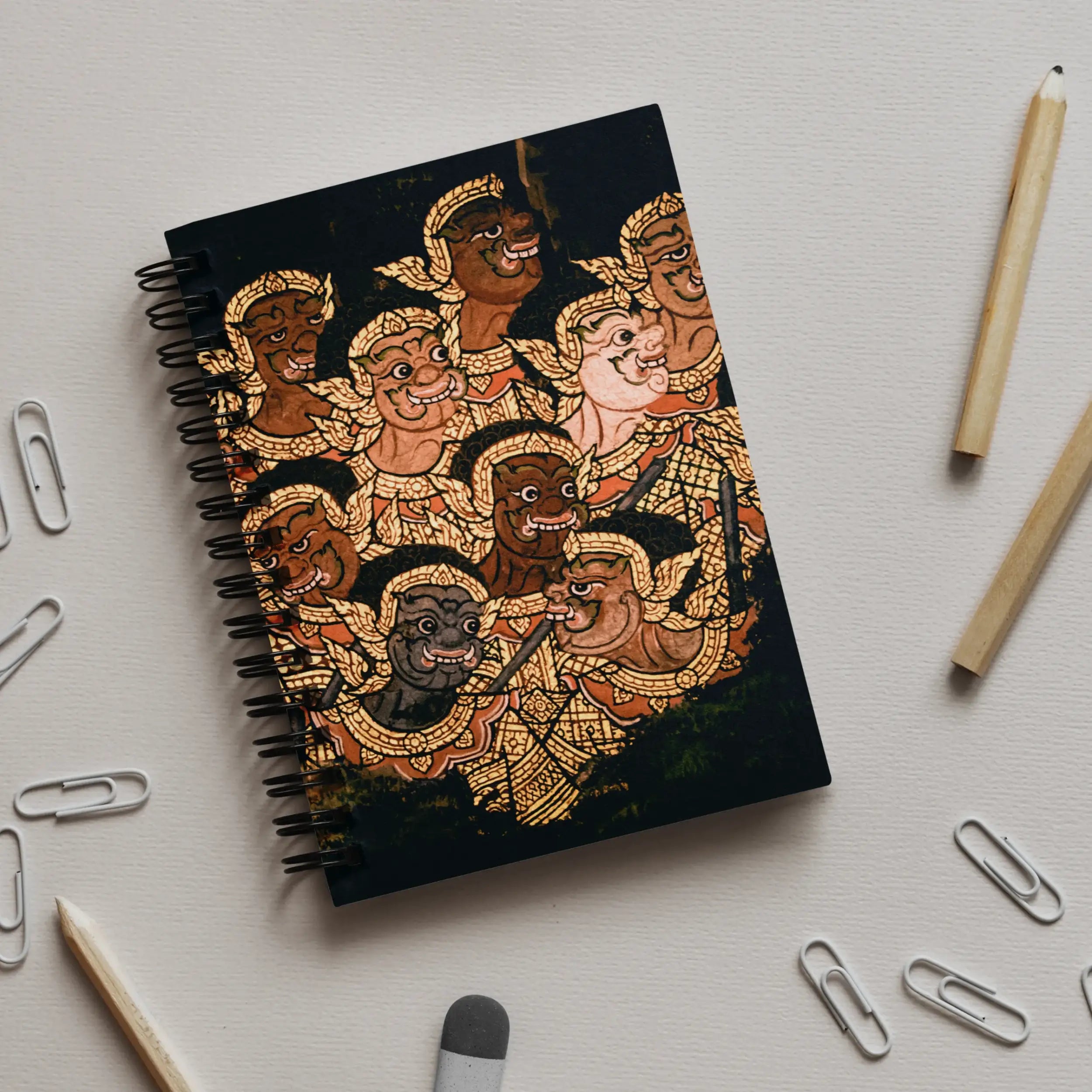 Babes in the Woods - Traditional Thai Myth Art Notebook - Notebooks & Notepads - Aesthetic Art