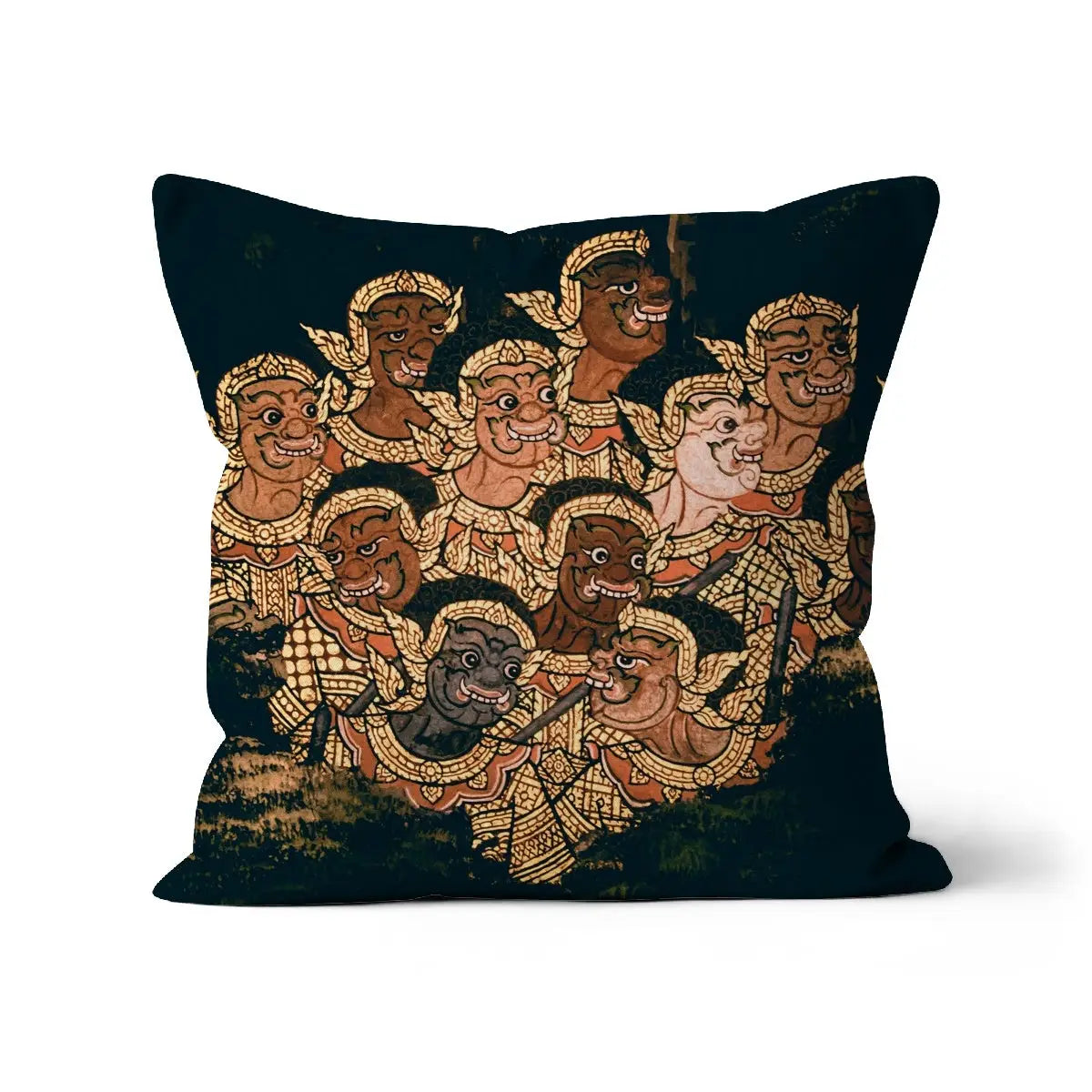 Babes in the Woods - Traditional Thai Myth Art Pillow - Linen / 18’’x18’’ - Throw Pillows - Aesthetic Art