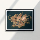 Black-framed Artwork Vibrant Intricately Detailed Illustration Multiple Traditional Ramayana’s Enchanted Realm, Thai Mythological Artistry,