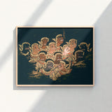 Framed Artwork Group Intricately Detailed Golden-hued Mythical Figures Ramayana’s Enchanted Realm, Thai Mythological Artistry, Spellbinding