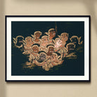 Babes in the Woods - Traditional Thai Myth Art Print, Framed Artwork Group Cherubs Angels Golden Tones