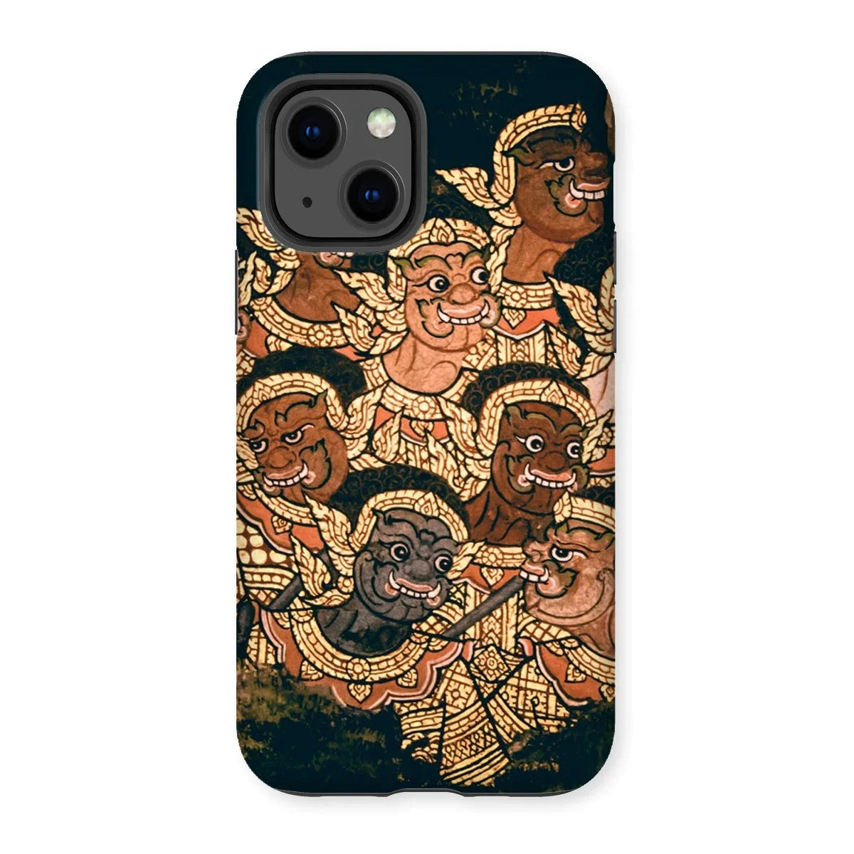 Babes in the Woods - Traditional Thai Myth Iphone Case, 13 / Matte, Phone Case Colorful Traditional Thai-style Artwork Multiple Faces