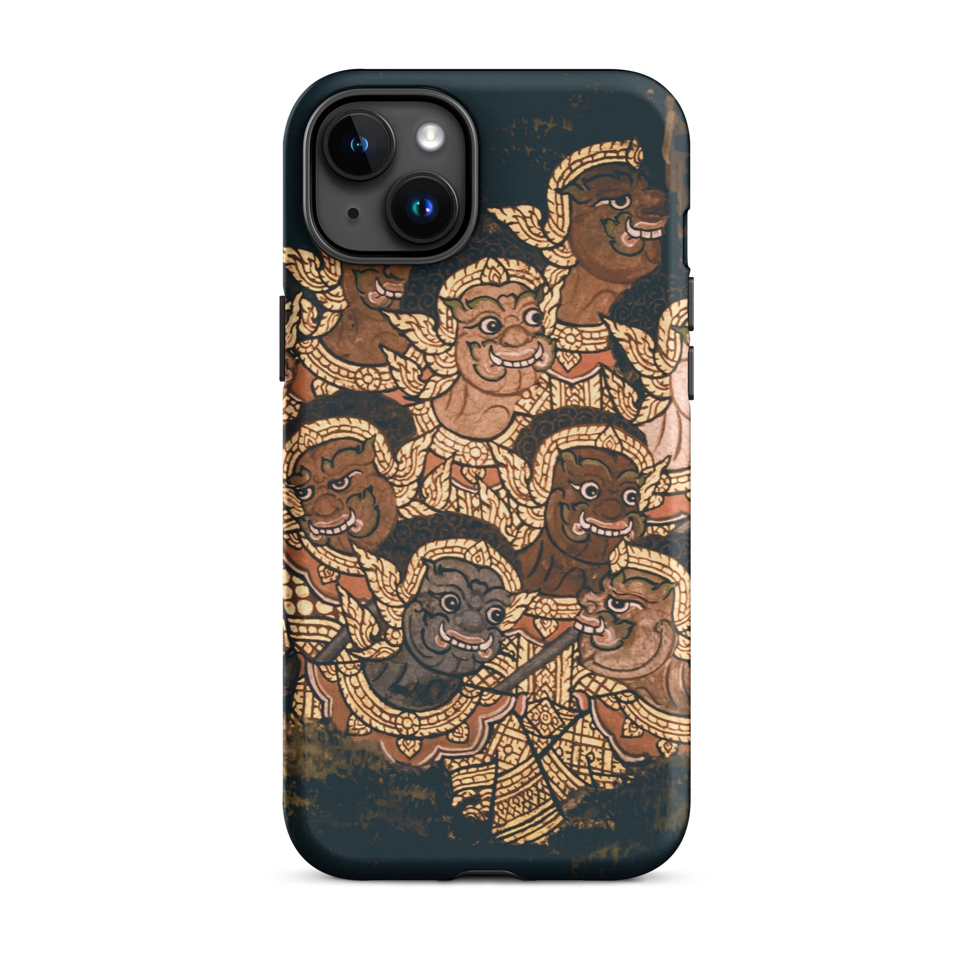 Babes in the Woods Traditional Thai Myth Iphone Case, 15 Plus / Matte, Phone Case Mural Mythical Figures