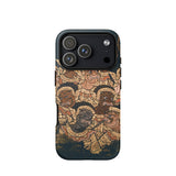Babes in the Woods - Traditional Thai Myth Phone Case Iphone 17 Pro / Matte Iphone 12 Pro Max Case Batik Design Black Traditional Thai