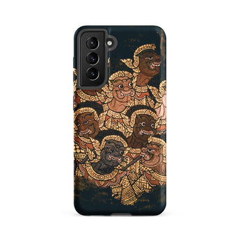 Babes in the Woods - Traditional Thai Myth Phone Case Samsung Galaxy S21 Fe / Matte Black Phone Case Vibrant Traditional Artwork Multiple