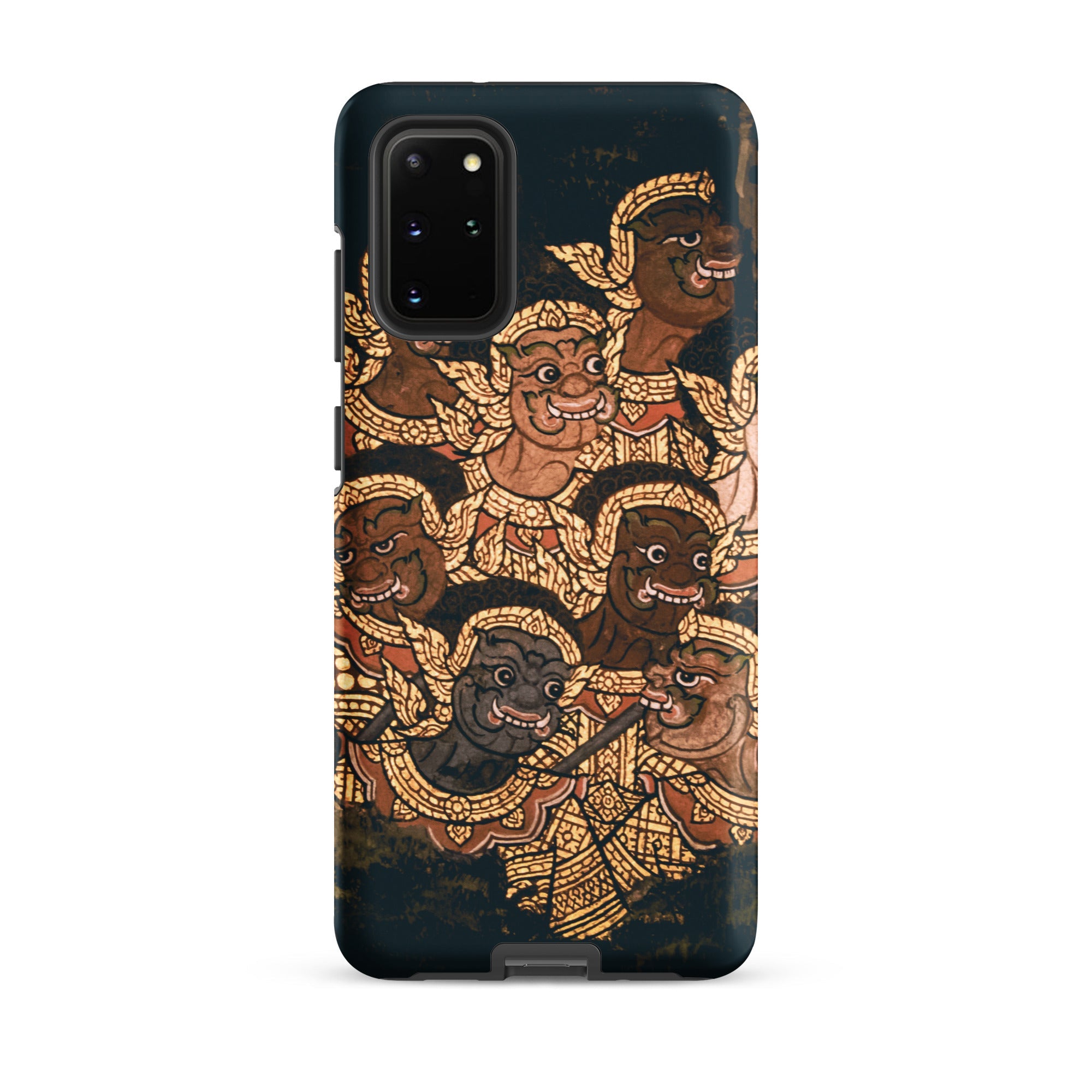 Babes in the Woods Traditional Thai Myth Samsung Case, Galaxy S20 Plus / Matte, Dark Colored Phone Case Adorned Detailed Gold Accented