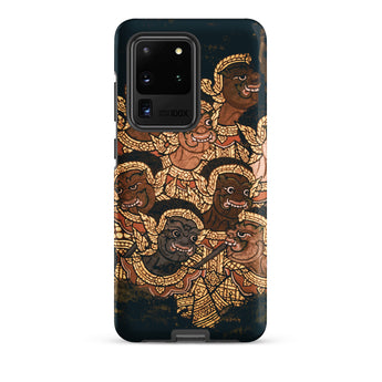 Babes in the Woods - Traditional Thai Myth Samsung Case, Galaxy S20 Ultra / Matte, Black Smartphone Case Traditional Thai Art Design