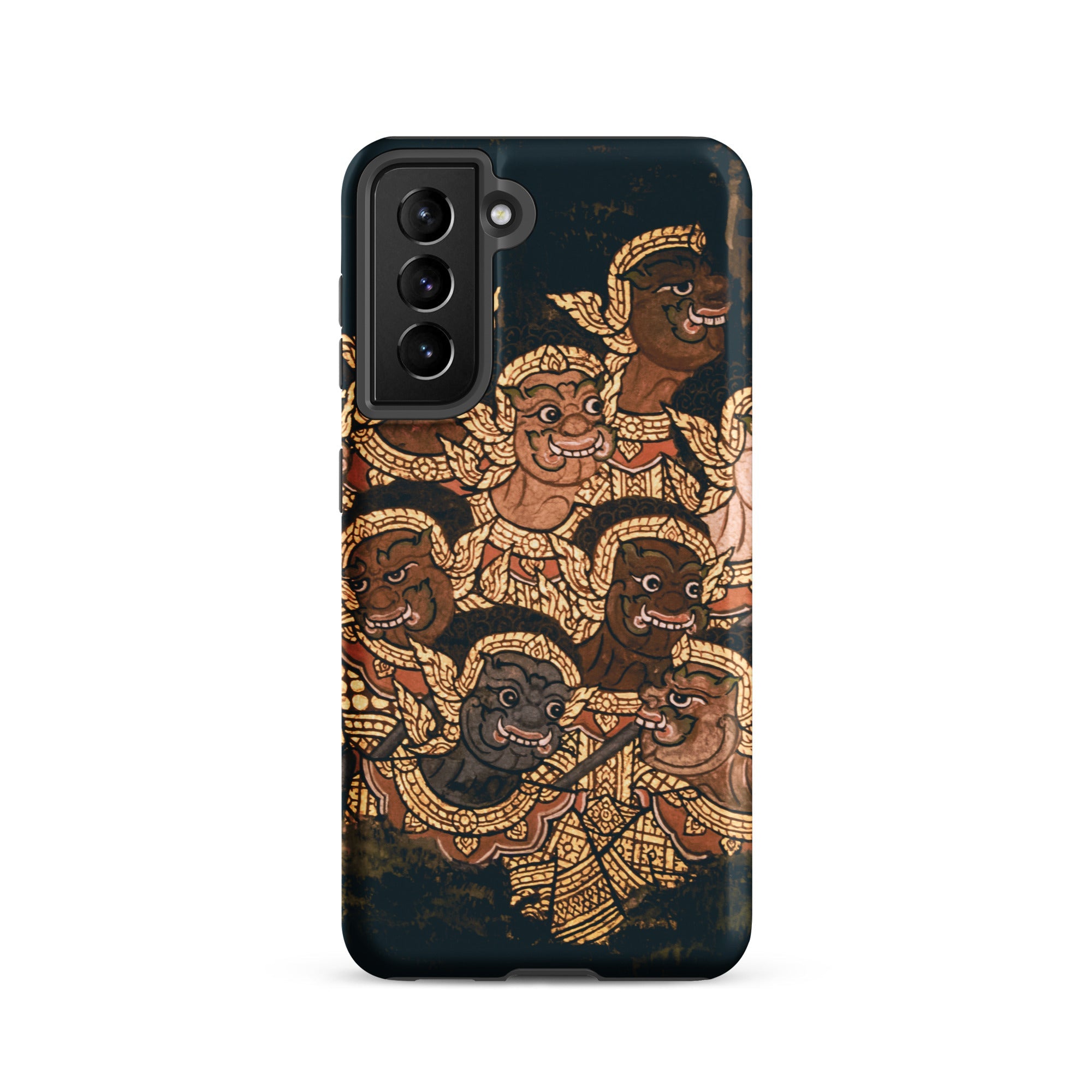 Babes in the Woods Traditional Thai Myth Samsung Case, Galaxy S21 / Matte, Black Phone Case Colorful Intricate Illustration Traditional Thai