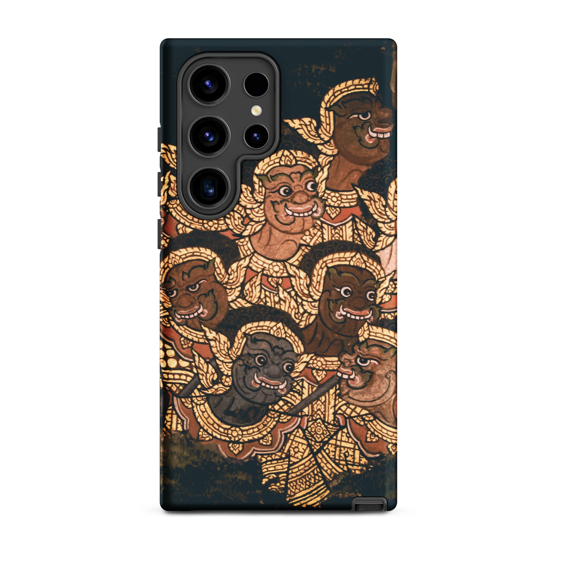 Babes in the Woods Traditional Thai Myth Samsung Case, Galaxy S24 Ultra / Matte, Black Smartphone Case Traditional Thai Art Design Multiple